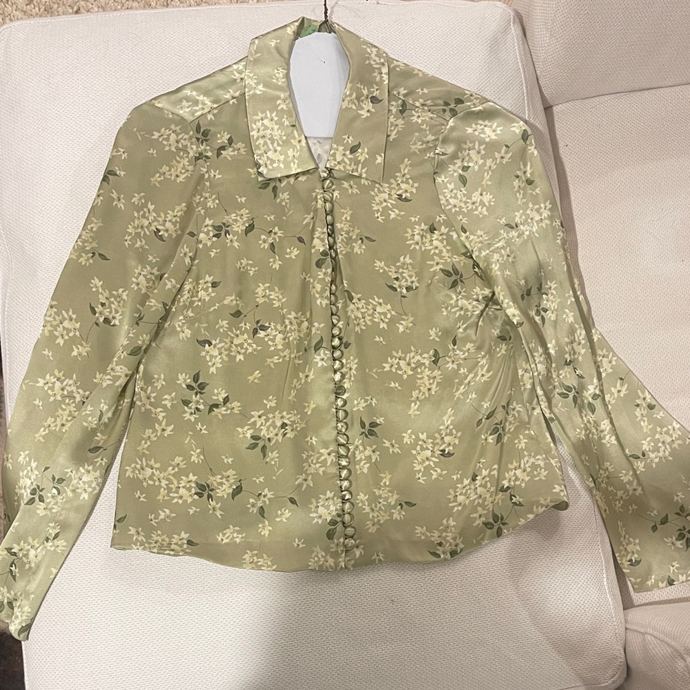 Rebecca Taylor Sage Floral Blouse